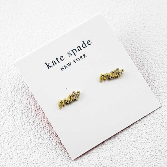 Kate Spade Letter Stud Earrings - Picture 4 of 5
